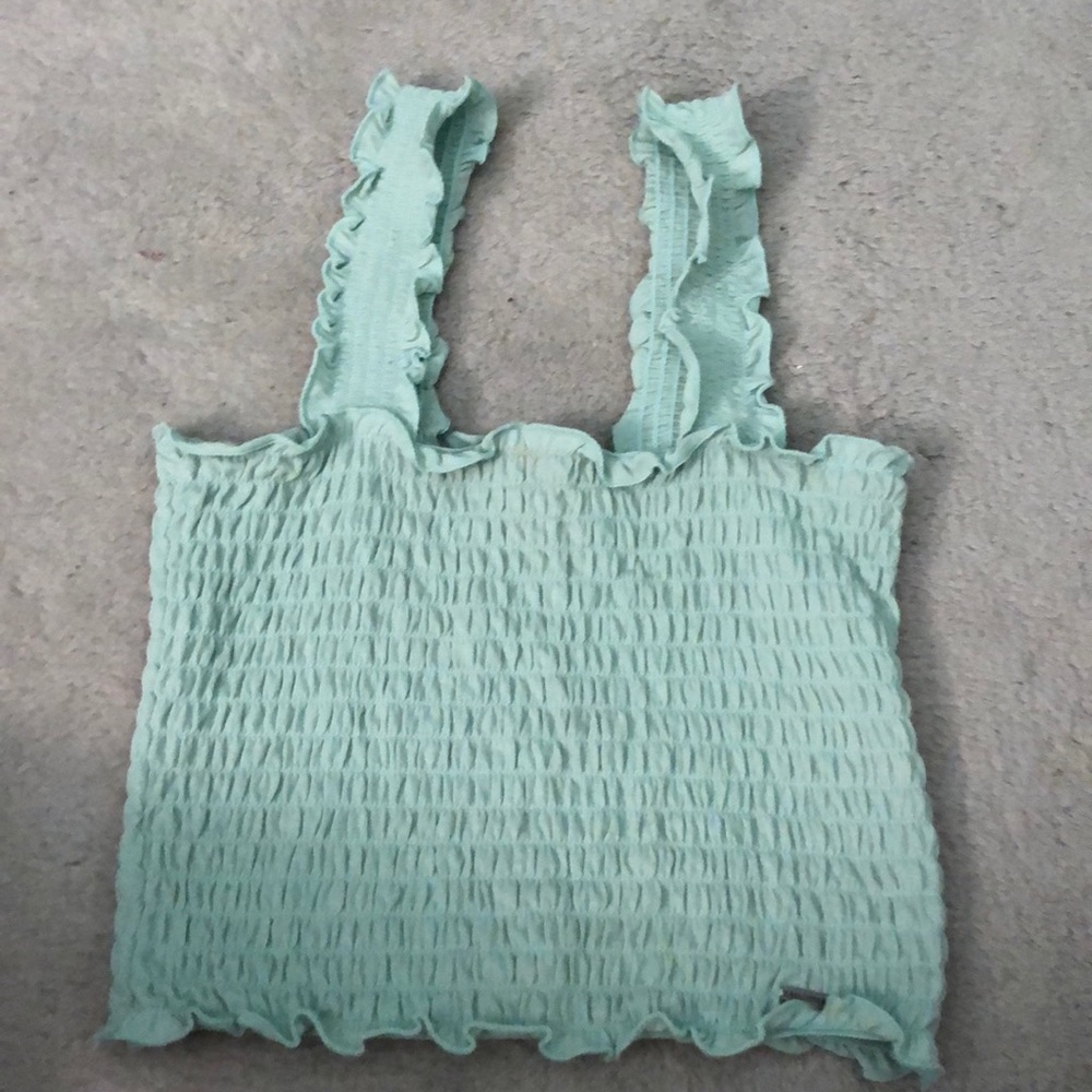 Mint green synched tank top